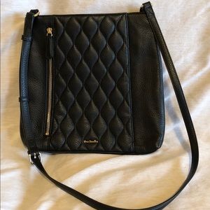 Vera Bradley quilted Molly bag in black leather